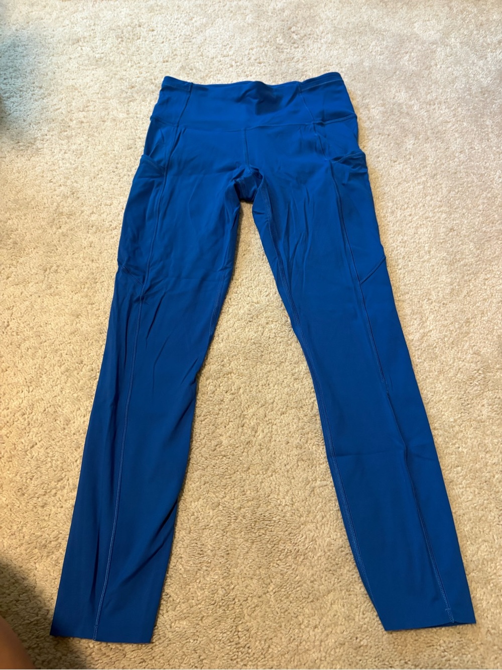Lululemon Fast and Free Tight II Nulux Cobalt Blue Running leggings - size 6